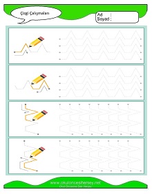 okul öncesi çocuklar için Çizgi çalışma sayfaları